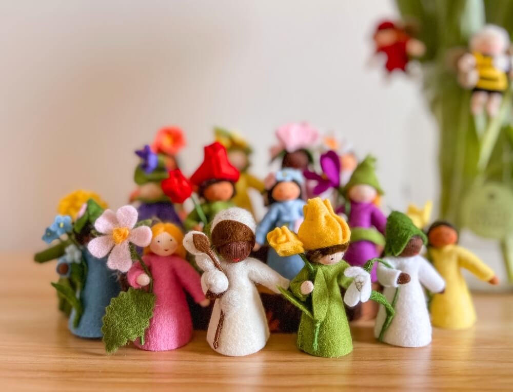 Ambrosius Felt Fairies and Figures for Celebration Rings, Nature Tables and Centrepieces, from Oskar's Wooden Ark in Australia