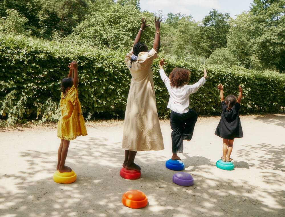 Stapelstein Balancing Stepping Stones for Kids in an outdoor education setting, Australia