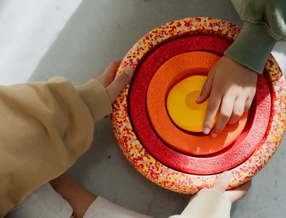 Inside Set of Stapelstein Balancing Stepping Stones for Kids, Australia.