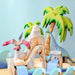 BumbuToys Handcrafted Wooden Dinosaur Pteranodon from Australia in a prehistoric small-world playscape