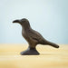 BumbuToy Halloween Black Raven Bird Wooden Figurine