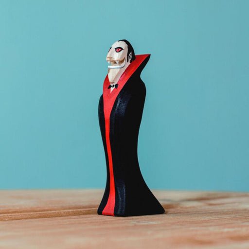 BumbuToys Wooden Dracula the Vampire Figurine for Small World Play or Halloween Decor