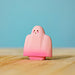 BumbuToys Wooden Pink Ghost Figurine for Halloween Small World Play or Seasonal Table or Display