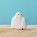 BumbuToys Wooden White Ghost Figurine for Halloween Inspired Small World Play or Seasonal Table