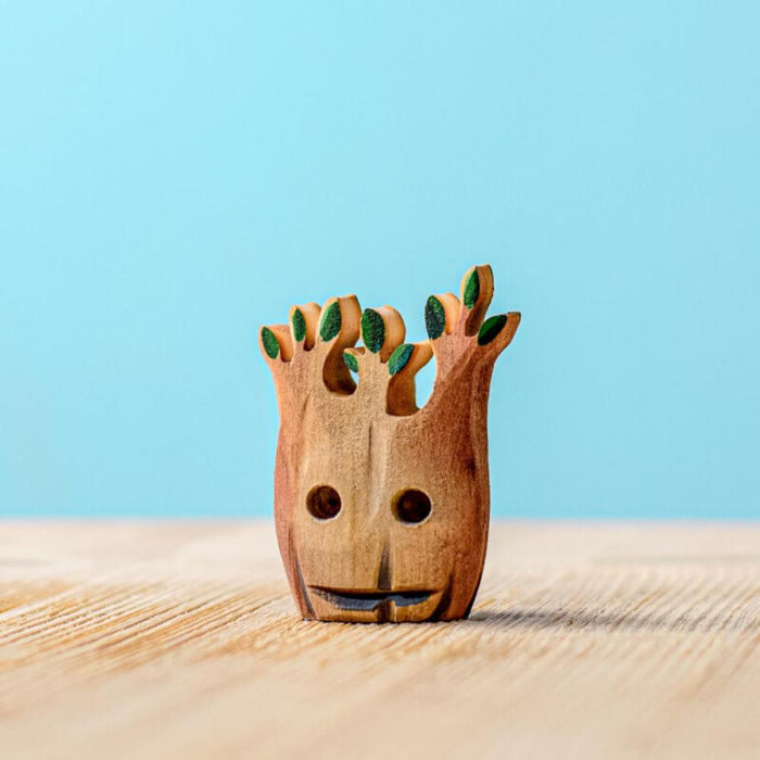 BumbuToys Wooden Tree Spooky Small Halloween Accessory for Seasonal Table or Small World Play