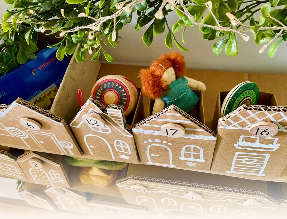 DIY Advent Calendar filled with little gifts from Oskar's Wooden Ark in Australia