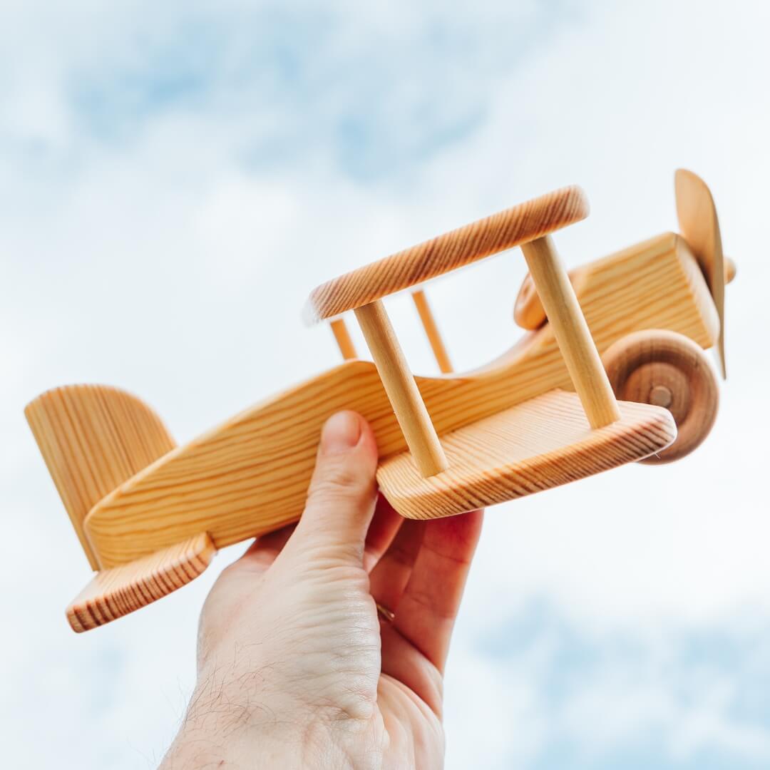 Debresk Handmade Wooden Aeroplane Toy from Oskar's Wooden Ark in Australia