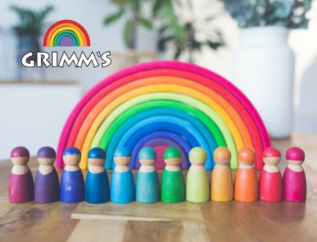 Grimm's Wooden Toys Rainbow and Accessories Online at Oskar's Wooden Ark Australia. Easy Returns, Free Delivery available.