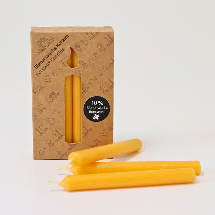 Grimm's Candles Amber 10% Beeswax Pack of 12 (2023)