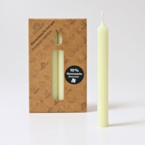 Grimm's 10% Beeswax Cream White Candles Pack of 12 from Australia