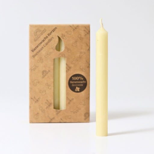 Grimm's 100% Beeswax Cream White Candles Pack of 12 from Australia