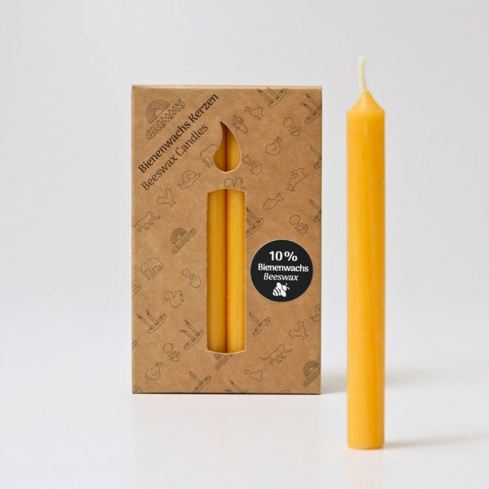 Grimm's Candles Amber 10% Beeswax Pack of 12 (2023)