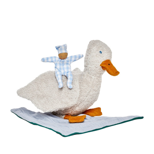 Kathe Kruse Stuffed Soft Animal Duck with Small Waldorf Doll Baby Comforter from Australia