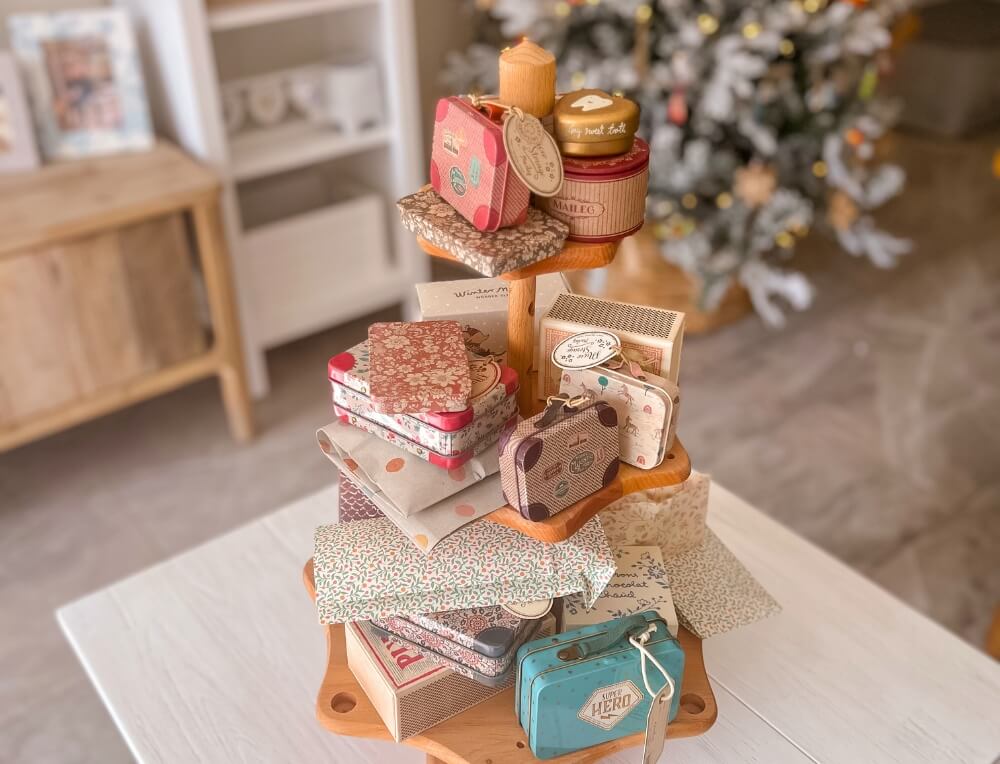 Tiny Treat Tins from Maileg creating a special Christmas Countdown at Oskar's Wooden Ark in Australia