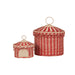 OENBAS-CIR-RE-O Circus Tent Toy Basket – Red & Straw