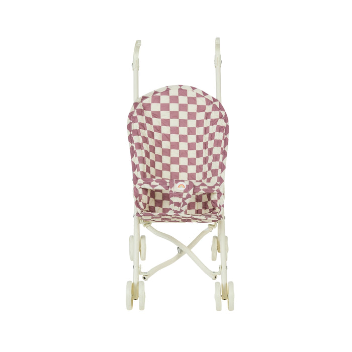 OETDLASOL-PL-O Olli Ella Sollie Stroller - Plum Check