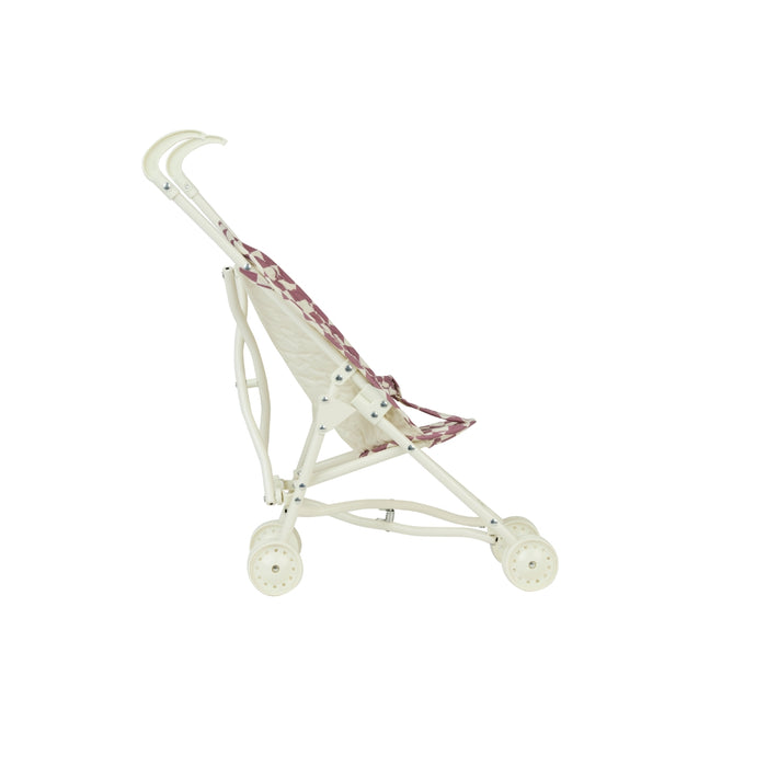 OETDLASOL-PL-O Olli Ella Sollie Stroller - Plum Check