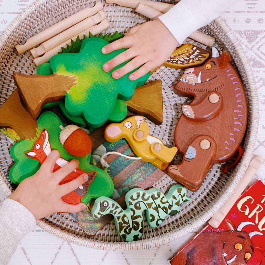 The Gruffalo Story Basket for Small World Play at Oskar's Wooden Ark in Australia