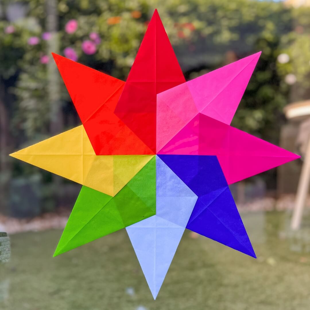 Rainbow Waldorf Star Window Sun Catcher Activity for Kids by Oskar’s Wooden Ark in Australia