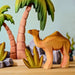 BumbuToys Handcrafted Wooden Camel with Saddle Set for Small World Play from Australia