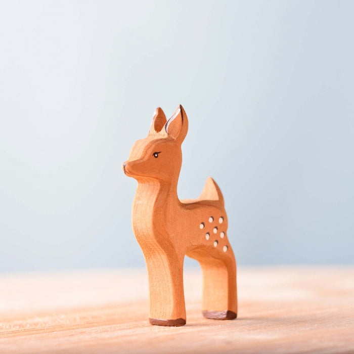 BumbuToys Handcrafted Wooden Animal Deer Fawn Standing from Australia