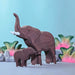 BumbuToys Handcrafted Wooden Animal Large African Elephant from Australia in a small-world play setting