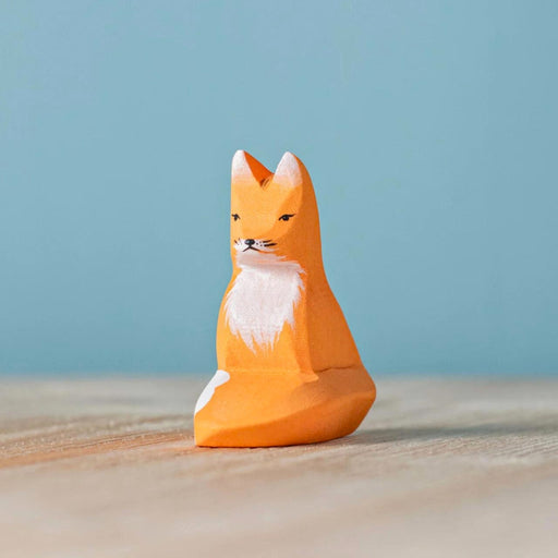 BumbuToys Handcrafted Wooden Sitting Animal Fox Vixen from Australia
