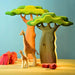 BumbuToys Handcrafted Wooden Tree Baobab Thick Trunk from Australia