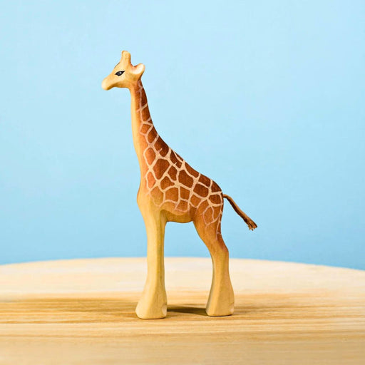 BumbuToys Handcrafted Wooden Animal Giraffe Female for Small World Play from Australia