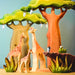 BumbuToys Handcrafted Wooden Animal Giraffe for Small World Play from Australia