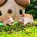 BumbuToys Handcrafted Wooden Animal Hedgehog from Australia in a small-world play setting