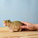 BumbuToys Handcrafted Wooden Animal Hippo for Small World Play from Australia