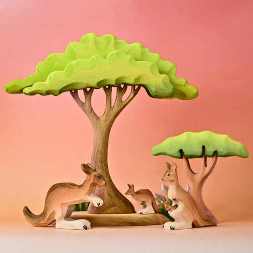 BumbuToys Wooden Animal - Kangaroos - Set of 2 for Small World Play from Australia