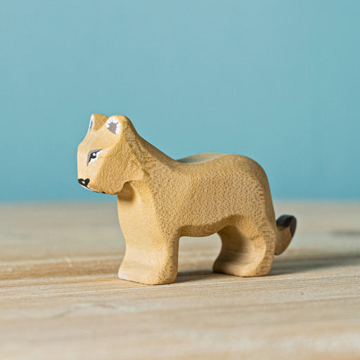 BumbuToys Handcrafted Wooden Animal Lion Cub from Australia