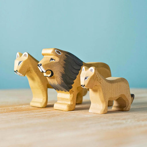 BumbuToys Handcrafted Wooden Animal Lion Pride from Australia