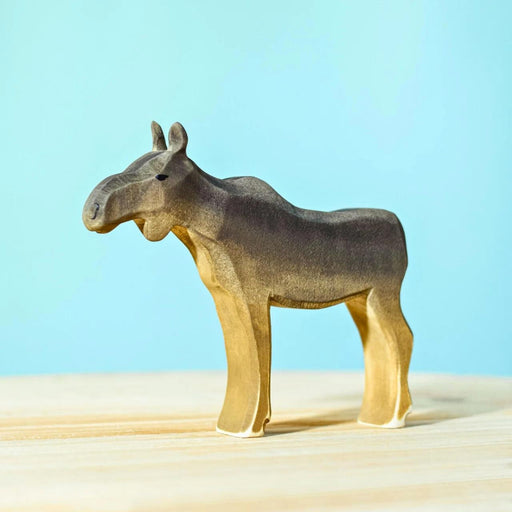BumbuToys Handcrafted Wooden Animal Female Moose from Australia