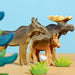BumbuToys Handcrafted Wooden Animal Female Moose from Australia in a small-world play setting