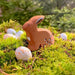 BumbuToys Handcrafted Wooden Animal Sitting Rabbit from Australia in a small-world play setting