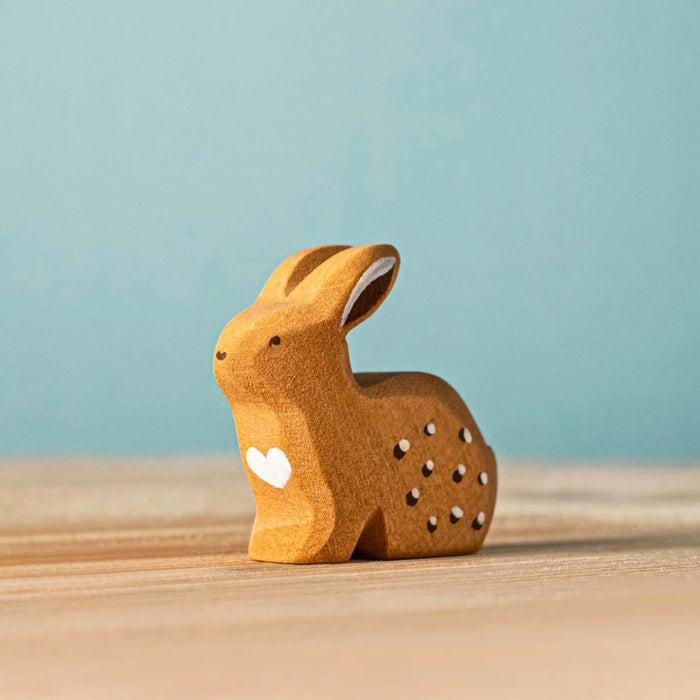 BumbuToys Handcrafted Wooden Animal Sitting Rabbit from Australia