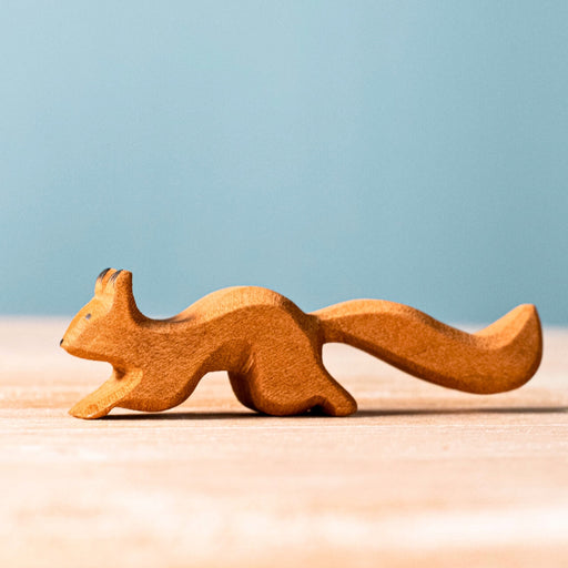 BumbuToys Handcrafted Wooden Animal Running Squirrel from Australia 