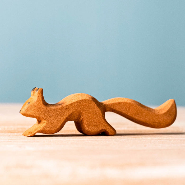 BumbuToys Handcrafted Wooden Animal Running Squirrel from Australia 