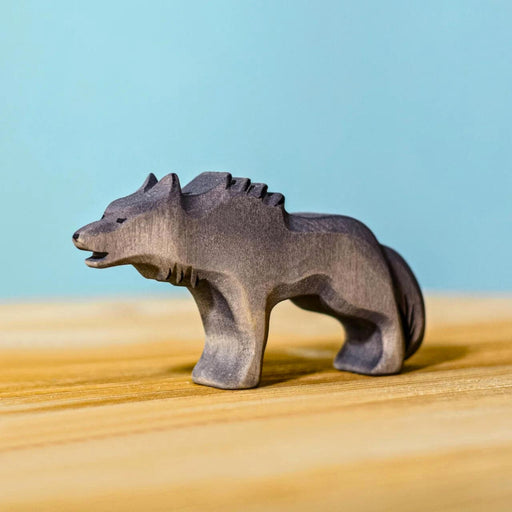 BumbuToys Handcrafted Wooden Animal Wolf Angry from Australia
