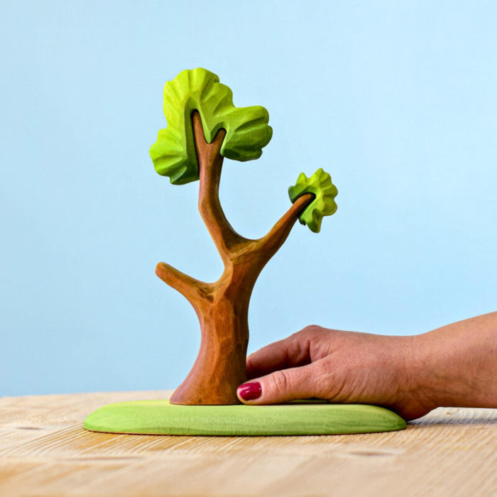 BumbuToys Handcrafted Wooden Tree for Small World Play from Australia