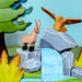 BumbuToys Handcrafted Wooden Animal Mountain Goat from Australia in a small-world play setting