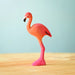 BumbuToys Handcrafted Wooden Bird Flamingo for Small World Play from Australia