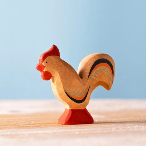 BumbuToys Handcrafted Wooden Farm Animal Rooster from Australia