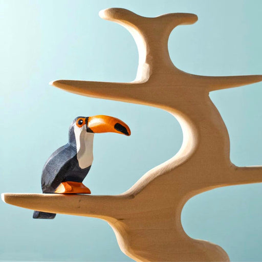 BumbuToys Handcrafted Wooden Bird Toucan Sitting from Australia