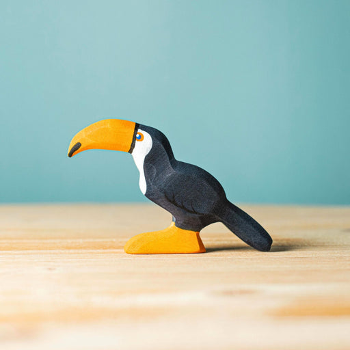 BumbuToys Handcrafted Wooden Bird Toucan Standing from Australia