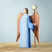 BumbuToys Handcrafted Wooden Christmas Figure Angel with Shining Star for Small World Play from Australia