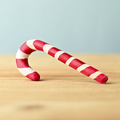 BumbuToys Handcrafted Wooden Christmas Figure Candy Cane for Small World Play from Australia